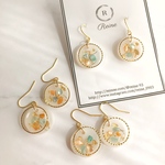 オレンジシェル＊レジンピアス