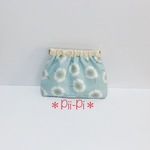 北欧風アネモネ花柄＊バネ口ポーチ＊