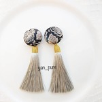 [再販]パイソン⚜﻿ロングタッセル ピアス/イヤリング