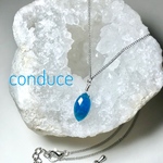 Blue Apatite.再販  ブルーアパタイトのワンポイントネックレス