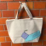 刺し子糸刺繍の保冷バッグ