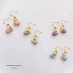  mini♡ヴィンテージビーズとクリスタルの小粒ピアス♡イヤリング