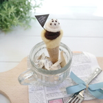 【完成品】羊毛フェルト　チョコチップ・チョコアイスクレープ