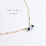 ＊再販＊14kgf blue sapphire × moon stone necklace