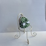 唐草りぼんの小さいがまぐち財布