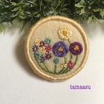 お花の刺繍ブローチ✴︎566