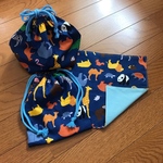 お弁当セット どうぶつ ネイビー