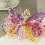 （6cm金具）蝶のバレッタ〜sparkle〜（hair ornaments of Stained glass butterfly）