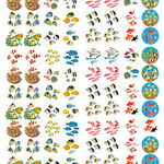 レジンパーツ. NEKI.T22.A4.熱帯魚.金魚.22mm丸.透明