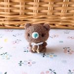 ＊ゆるくまくん (こげ茶)＊ 《羊毛フェルト》