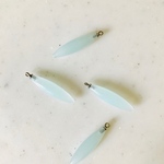 Clear Blue Long Drop Pendant Tops