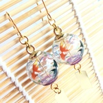 ガラスドーム *金魚柄・風鈴ピアス→イヤリング・樹脂ピアス 変更可