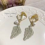 ドライフラワー・フラワー・パール pierce・earring