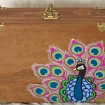 木製ペイントバッグ（クジャク）