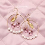 サークルフープチェリーピアス&イヤリング　R448