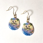 油絵ハリネズミのピアス・イヤリング