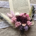 ヘッドパーツ pink purple  20本  フラワーアクセサリー  ドライフラワー