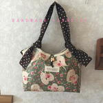 大人可愛い 帆布ラミネートのグラニーバッグ♪　 