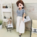 リカちゃん服♡単品♡ 白ワイドパンツ♡大人リカちゃん♡リアルクローズ  