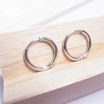 ★着脱カンタン★まん丸 フープピアス 20mm シンプル×クール★軟骨ピアスとしてもOK！プチプラ ステンレス【1組セット】