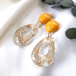 金箔ビーズピアス/イヤリング 夏