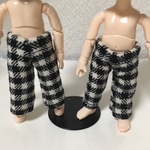 【オビツ11用】チェックパンツ