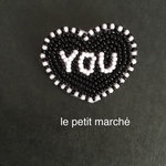 SALE❗️love  YOU/ビーズ刺繍ブローチ