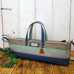 【rui様専用】№1125 倉敷帆布フルートバッグ＊マッシュルーム×スモーキーセラドン×スモーキーコーラル×ルリコン
