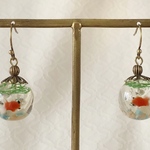 金魚鉢風のピアス(球)
