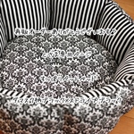 ［ｃさま専用ページ］すっぽりペットベッド【ダマスク柄ブラック】
