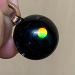 Dark Night オパール入り宇宙玉ガラスペンダント