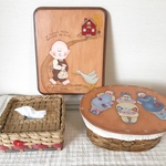 ☆Ｗ様オーダー作品☆  リバーシブル小物入れ他2点