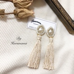 New♡ アンティーク 刺繍タッセルピアス／イヤリング