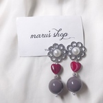 フラワーパールピアス/イヤリング