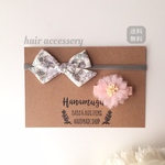ベビーヘッドバンドorクリップ選択可　✴︎pink flower clip&LIBERTY Felicite lavender　ヘアバンド　新生児・ベビー・キッズ用