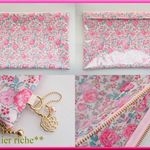 LIBERTY　Felicite　フェリシテ　カーサノンナさん限定カラー　フレーズ　クリアポケットポーチ　31×21.5cm　A4サイズ　30cmファスナー　★ノートケースに　