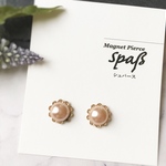 ピンクパールフラワー マグピ、ピアス、イヤリング 、マグネットピアス