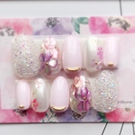 シェル花ネイル