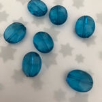 夏色　cerulean blue ヴィンテージ　アクリル　セルリアンブルー　オーバル　ビーズ