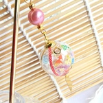 大きめガラスドーム*金魚・花火・朝顔*風鈴かんざし*簪*ヘアアクセサリー