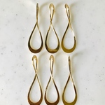 Gold Twisted Drop Pendant Tops
