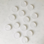 Frost Clear Coin Pendant Tops
