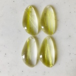 Clear Yellow Lined Geometric Pentagon Pendant Tops