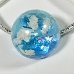 メタルハート フラワーヘアゴム  レジン