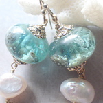 Jellyfish and Water Pearl ピアス/イヤリング　浅瀬