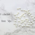 [B04]パールカボション8㎜ 50pcs