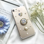 milky スマホリング付き 押し花iPhoneケース iPhone11 11pro 11pro maxスマホケース スマホカバー Android Xperia Galaxy クリア