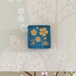  浴衣小物 金色の花 (s) 帯留め ブローチ