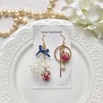 薔薇のブーケ ピアス イヤリング 金属アレルギー対応