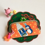 レトロアニマル*がまぐち印鑑ケース*ペンギンジュース